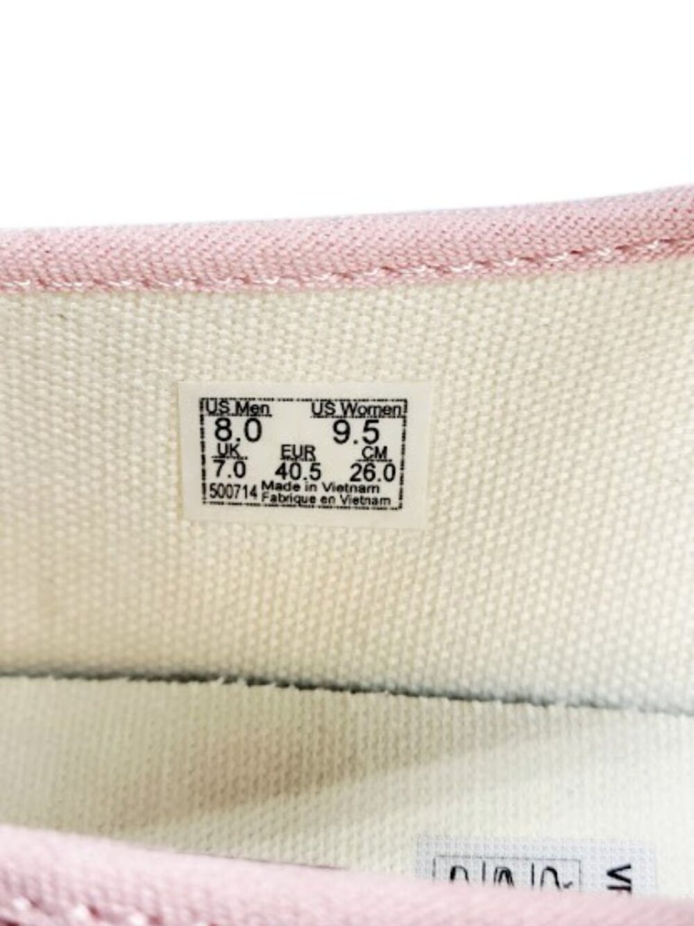 VANS Mary Jane Rose Pink Canvas Strap Sneakers Women’s 9.5 Men’s 8 NWOB - Picture 8 of 8